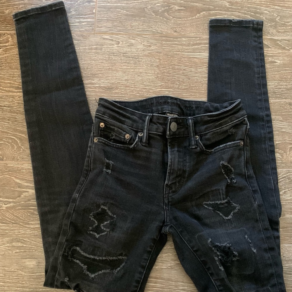 American Eagle Next Level Flex Stacked Skinny Jeans black 26x28